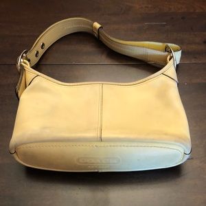 Light yellow coach purse Clearance